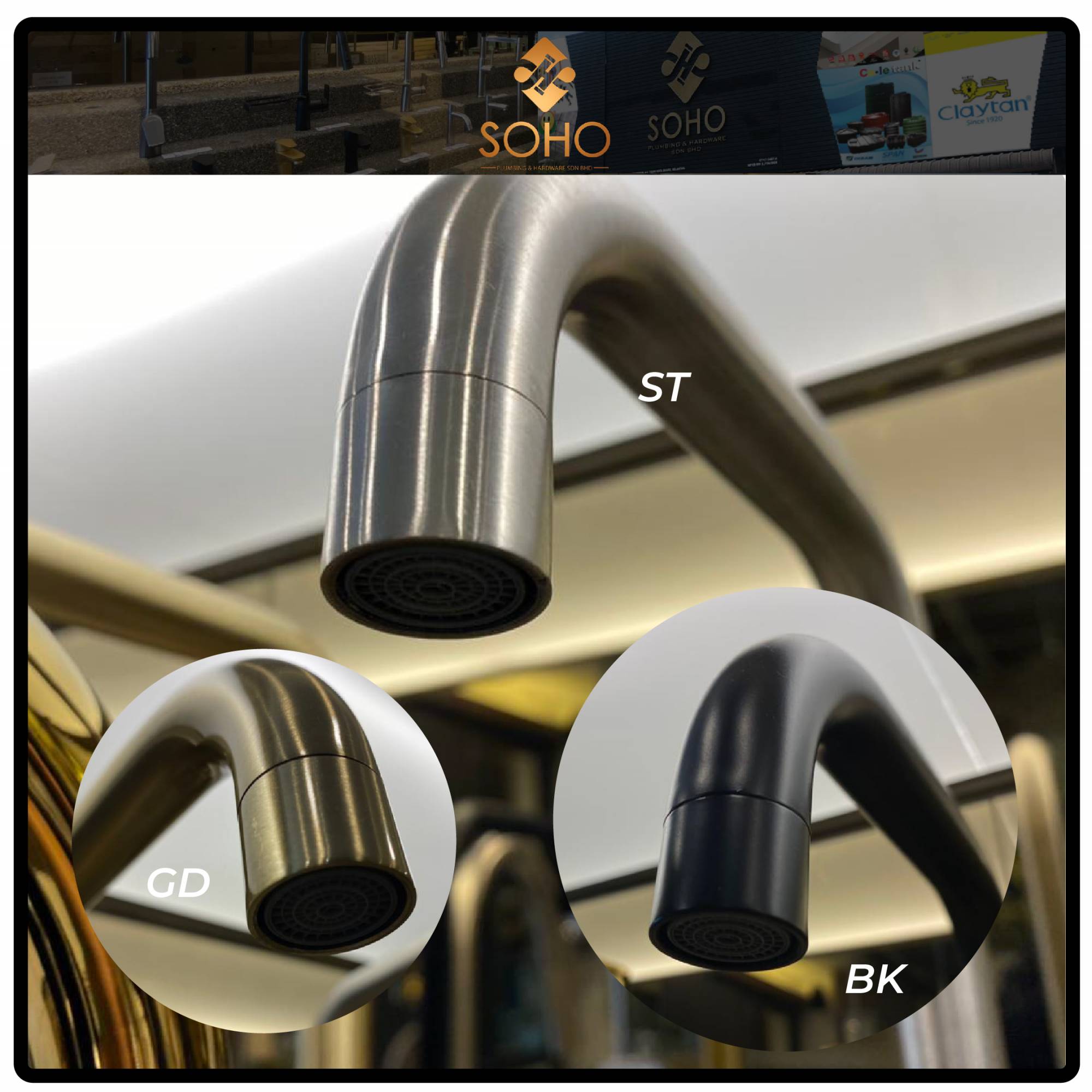 COTTA Elley Stainless Steel Pipe Kepala Paip Sinki Dapur Kitchen Sink