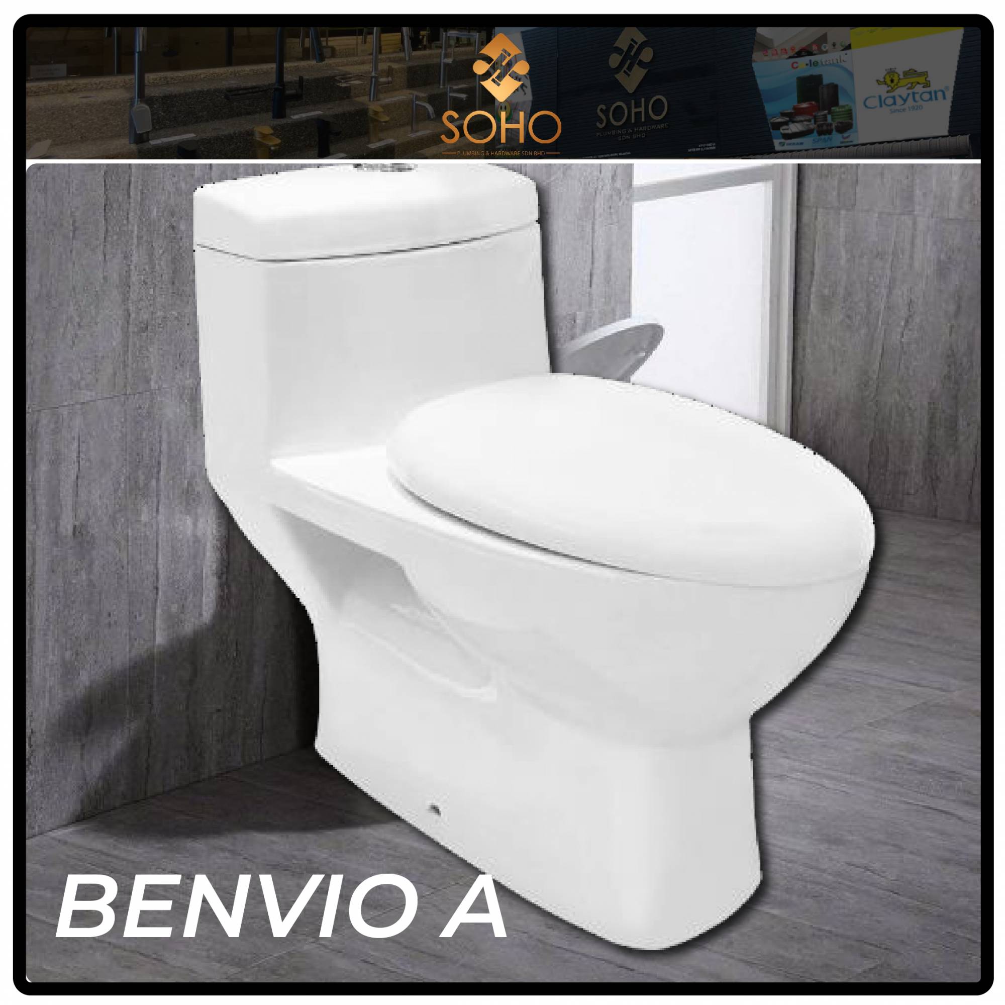 COTTA Benvio A One Piece Wash Down Water Closet Couple Toilet Bowl